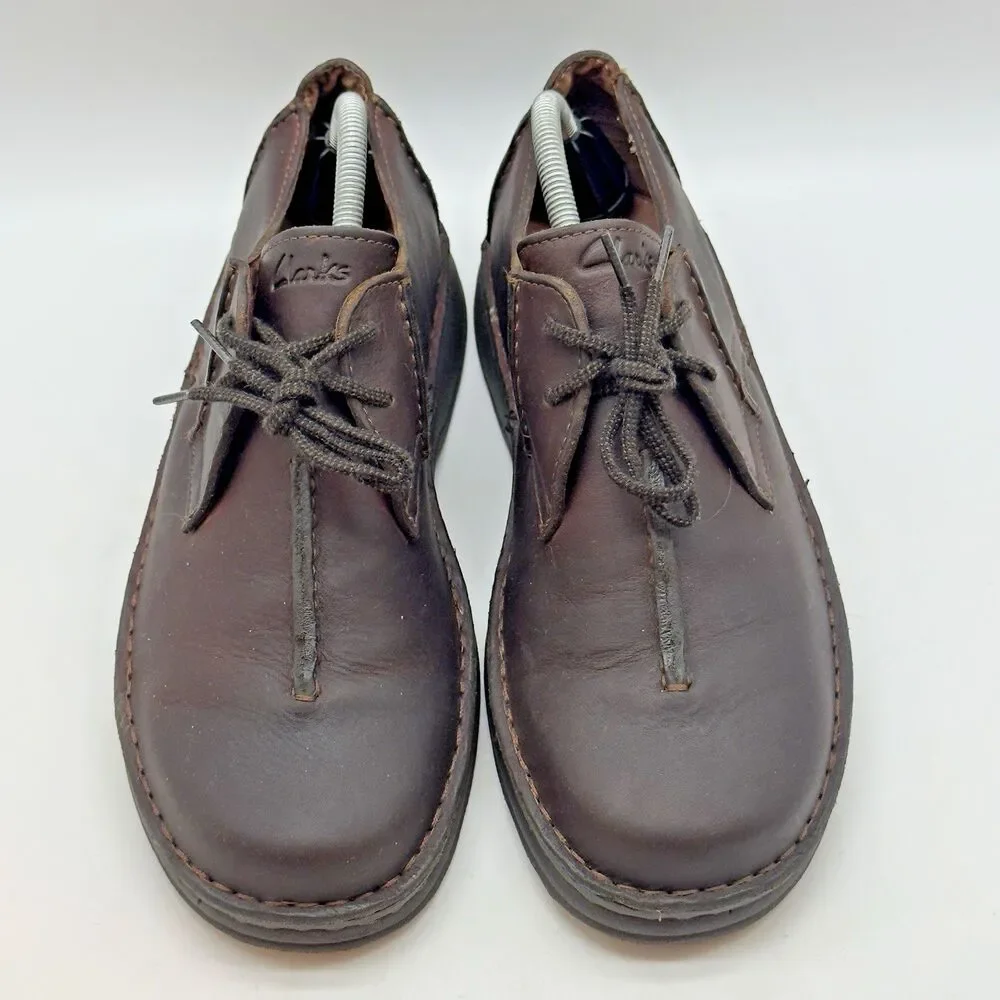 Clarks Active Air 37322 Shoes Men's 9M Dark Brown Leather Lace Up Derby Oxford